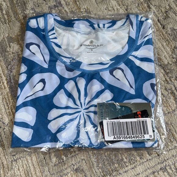 Gymwrap Everyday Tank with High-Low Hem-Torn Bluebell-S NWT - Picture 3 of 7